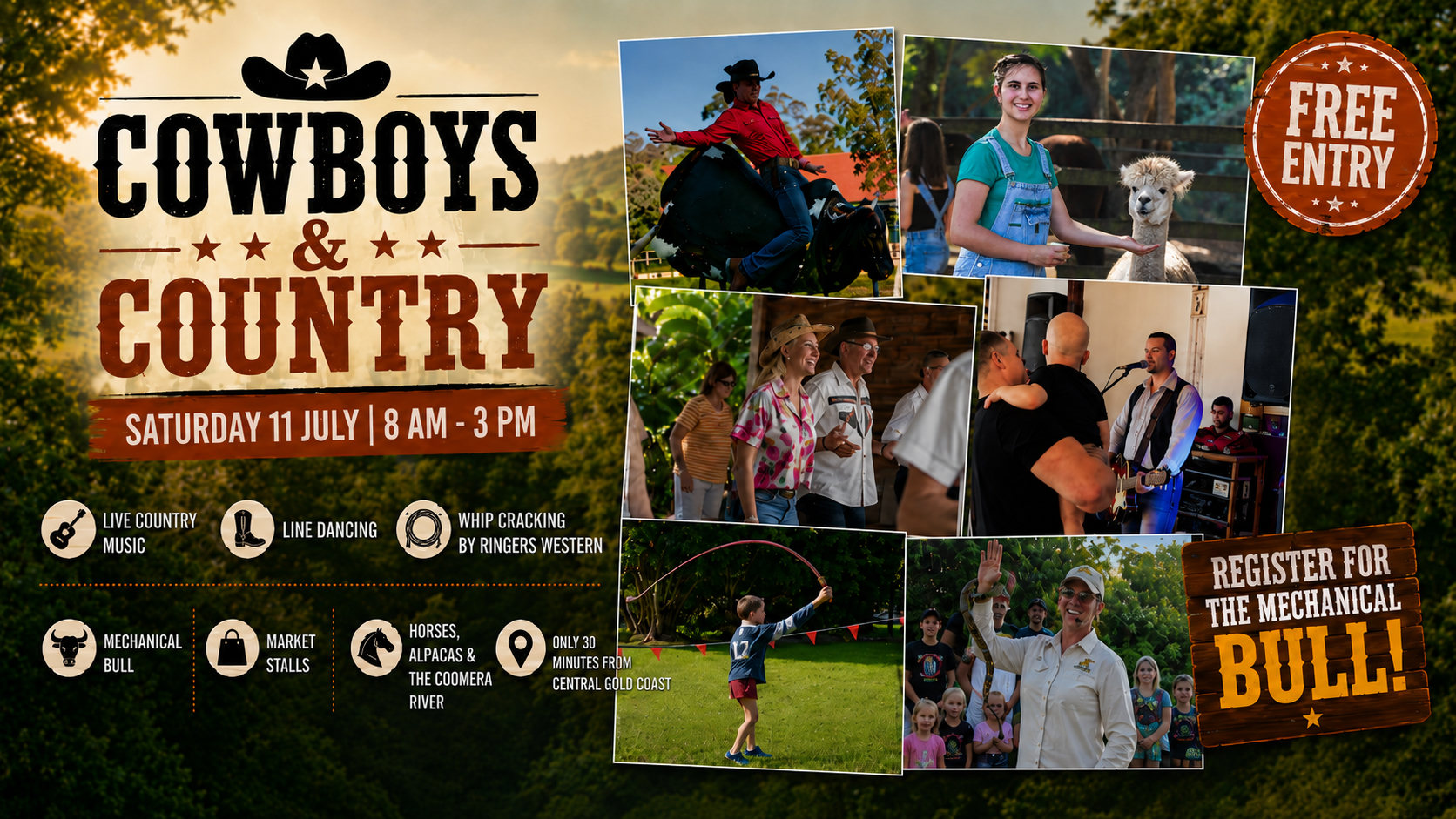 Cowboys & Country at Historic Rivermill — 11 July 2026