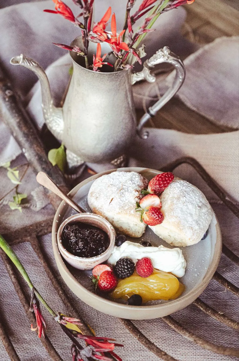 Scones and tea at the Riverview Café