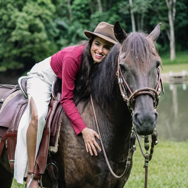 A rider with a horse at Historic Rivermill